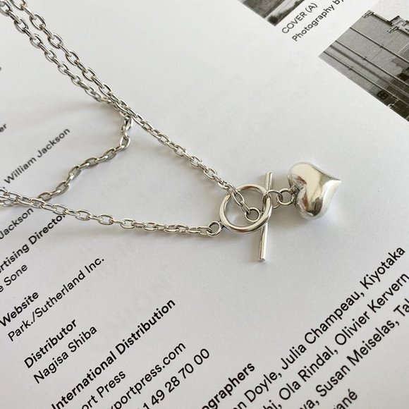 NEW 925 Sterling Silver Heart Link Chain Necklace - Picture 9 of 10